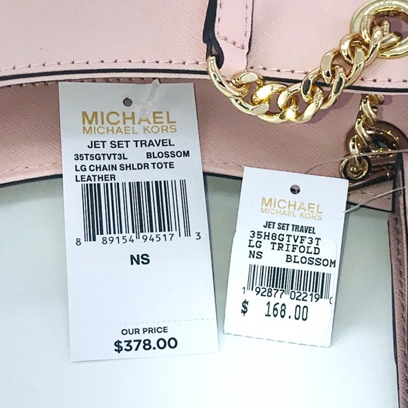 2PCS Michael Kors Jet Set Chain Tote Wallet Set - Picture 8 of 8